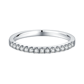 0.33Carat Round Cut Moissanite Half Eternity Ring